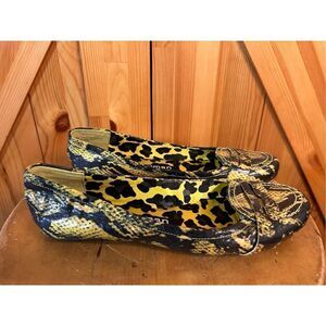 LIBBY EDELMAN Snake Print Flats Loafers Womens Shoes Sz 8M